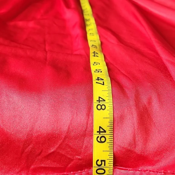 Vintage Miss Elaine red lace cut-out silky Fantasy  babydoll maxi slip dress - Picture 11 of 12